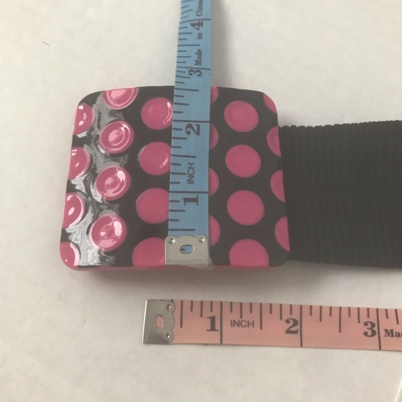 Hot Pink and Black Stretch Belt Liz Claiborne - Picture 3 of 10